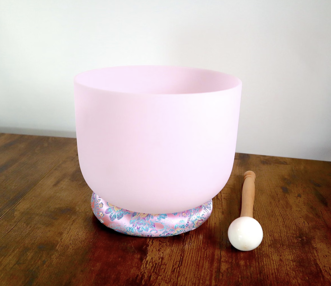 Single 9" or 10" Morganite heart chakra bowl